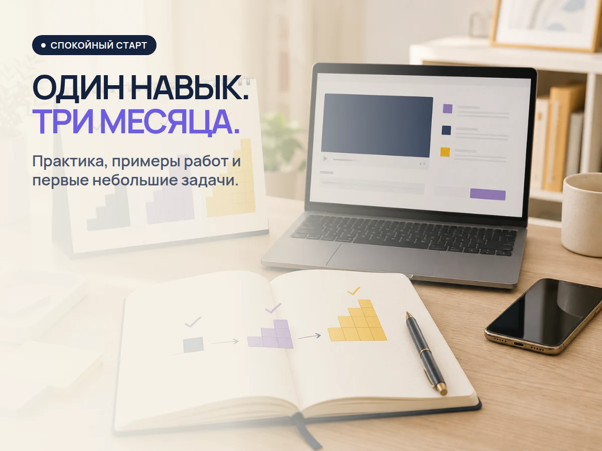 Рабочее место с трёхмесячным планом практики и обучения