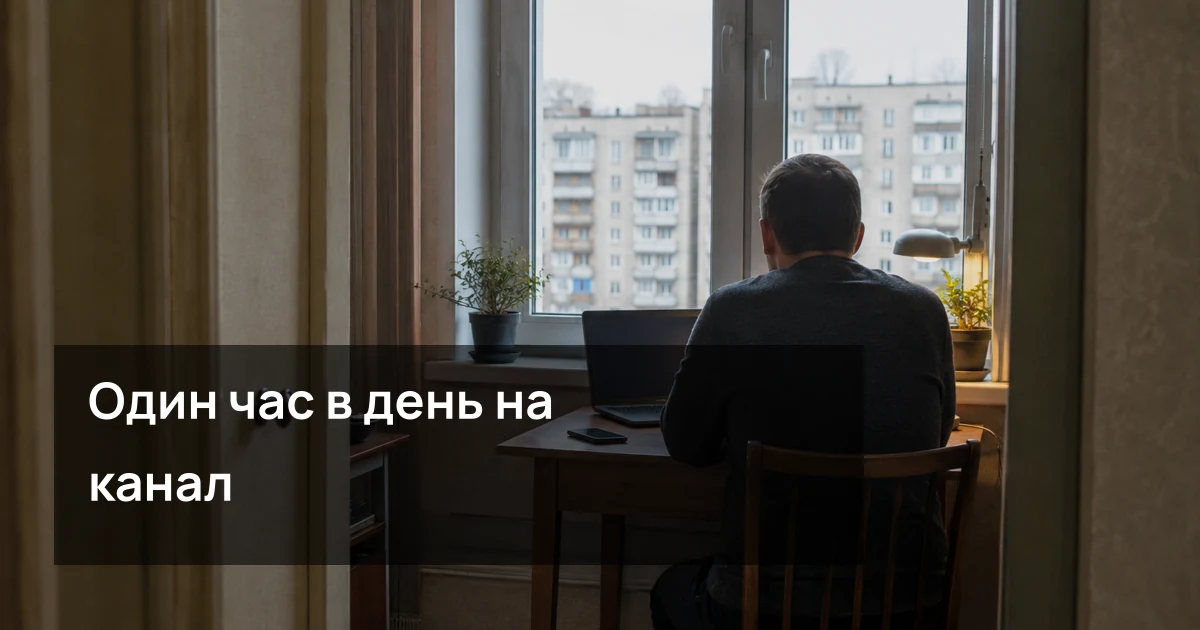 Обложка статьи «Один час в день на канал: можно ли дойти до 15 000 руб. в месяц»